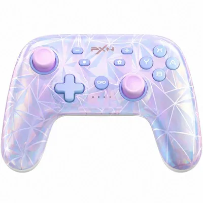 Productafbeelding van PXN P50 S, compatibel met meerdere platforms (PC, mobiel, Switch), HD-trilling, Hall-effect sensor, NFC-functionaliteit, Bluetooth, Stardust Pink, draadloze controller