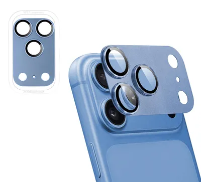 Image de Protection en verre pour appareil photo, lot de 2, pour iPhone 18 Pro / 17 Pro, couleur bleu clair