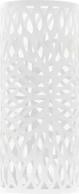 Obrázek produktu pro vidaXL Stojan na deštníky Leaf Motif Steel White