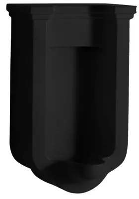 Produktbild von Kerasan WALDORF Urinal 44x72cm, inkl. Siphon und Befestigungsset, schwarz matt