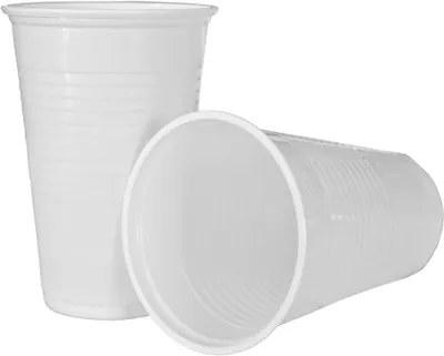 Produktbild von 500 Becher Plastikbecher Kunststoff weiß, 0,2l, PP