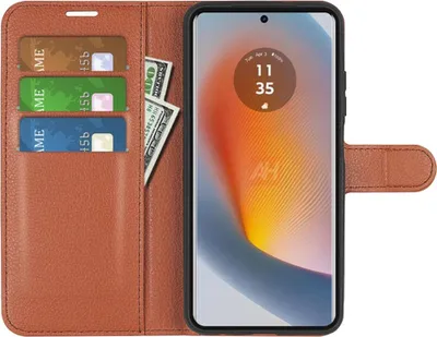 Produktbild von Motorola Edge 50 Fusion Hülle - Coverup Klapphülle - Braun