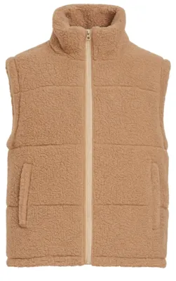 Produktbild von Herrenweste Urban Classics Basic Teddy Puffer Vest, Farbe: dunkelbraun (darktaupe), Größe: XL