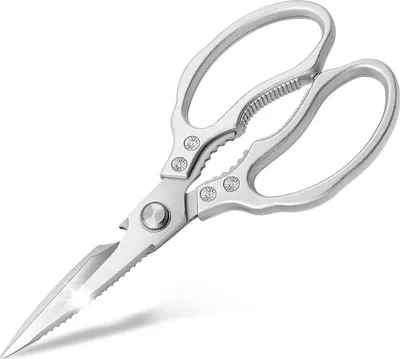 Produktbild von Küchenschere Edelstahl, Multifunktionale Küchenschere, 3.5 mm Klingen, Spülmaschinenfest, für Fleisch, Fisch