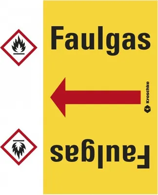 Produktbild von Dreifke® Rohrleitungsband Faulgas, praxisbewährt, ab Ø 50mm, gelb/schwarz, 33...
