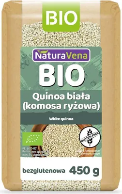 Obrázok produktu pre BIELA QUINOA (RYŽOVÁ QUINOA) BEZLEPKOVÁ450 g - NATURAVENA