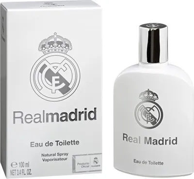 Obrázek produktu pro Air-Val International Real Madrid, 100 ml, Nedoplnitelná lahvička, Mandarinka, Oranžová, Máta, Růže, Fialka, Jantar, Pačuli, 1 kusů
