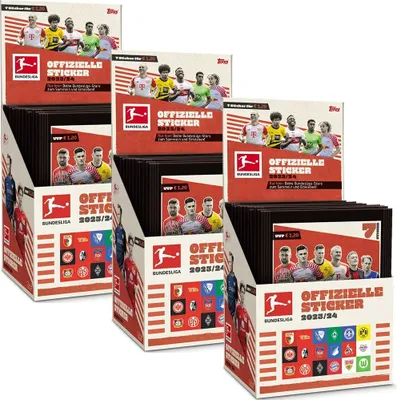 Immagine prodotto di Figurine Topps Bundesliga da collezione 2023/24 - 3 esposizioni (150 bustine)