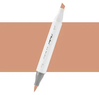 Obrázek produktu pro Lihová fixa OHUHU oboustranná Brush & Chisel, Yellow Ochre (YR9)