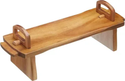 Produktbild von Rustikale Servierplatte - einzigartiges Design - 1 Stück - Akazienholz