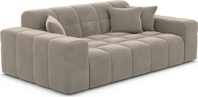 Produktbild von Samtstoff 2-Sitzer Couch Nivara Taupe