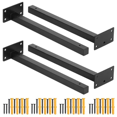 Image de Lot de 4 supports muraux robustes pour étagères