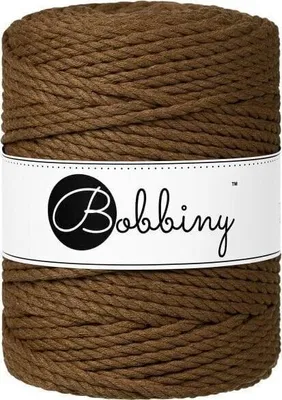 Obrázek produktu pro Bobbiny 3PLY Macramé Rope 5 mm 100 m Nut Brown Šňůra
