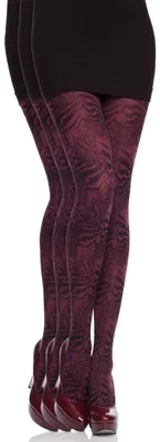 Produktbild von Damen Gemusterte Strumpfhose (Blaubeere(40 DEN) ,S) .