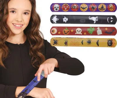 Immagine prodotto di Braccialetti di Halloween spaventosi fantasmi zucca mostri fantasmi pipistrelli strega ragni spaventosi demoni notte avventura festa accessorio, Colore: Multicolore