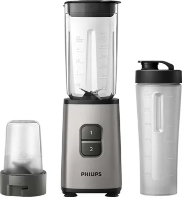 Obrázek produktu pro Philips Daily Collection Minimixér HR2604/80, Stojací mixér, 1 l, Drcení ledu, 0,85 m, 350 W, Černá, Nerezová ocel