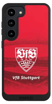 Produktbild von NIVOCASE Handyhülle für Samsung Galaxy S23  Hülle NIVOpure Case Schwarz Offizielles Lizenzprodukt Stadion VfB Stuttgart
