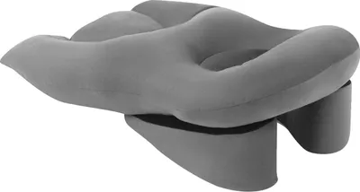 Image de Coussin pour dormir sur le ventre, design ergonomique, rembourrage offrant un bon soutien, couleur gris clair