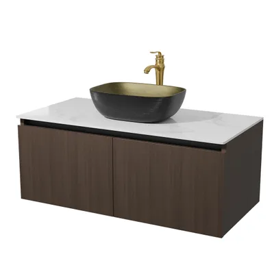 Immagine prodotto di Set di mobili da bagno WISFOR lavabo incl. mobiletto/lavabo/tap, 100 x 50 x 69 cm