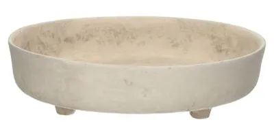Produktbild von Pomax Maricaro Schale aus Pappmaché, Weiß, Ø 28 x H 8 cm