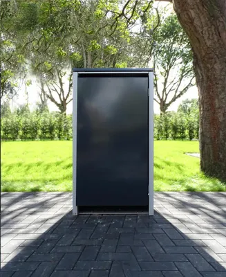 Produktbild von 1 Mülltonnenbox Modell ohne Stanzung Anthrazitgrau für 120 Liter Mülltonnen