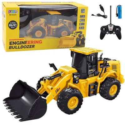 Image de Pelle Bulldozer Télécommande Rc 2.4g 6ch Jaune
