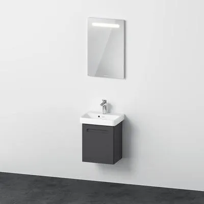 Produktbild von Badmöbel-Set DURAVIT No.1 BxHxT 45 x 200 x 35 cm Frontfarbe graphit mit Waschtisch weiß und Waschtischunterschrank Türan
