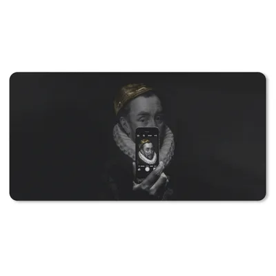 Produktbild von MuchoWow® Mauspad Mousepad Wilhelm von Oranien - Adriaen Thomasz - Schwarz - Weiß 60x30 cm - Mousepads - Maus Mat - Pad - Mausunterlage - Nachhaltig