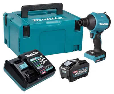 Imagen del producto de Soplador a batería Makita AS 001 GT101 de 40 V máx., sin escobillas + 1 batería de 5,0 Ah + cargador + Makpac