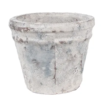 Produktbild von Clayre & Eef Blumentopf Ø 10x8 cm Weiß Blau Terrakotta