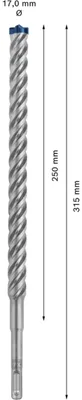 Produktbild von EXPERT SDS plus-7X Hammerbohrer, 17x250x315 mm