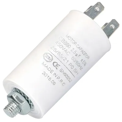 Startkondensator 2,5 µF 450 V CBB60-40, -40 bis +85 °C