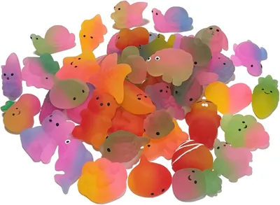 Productafbeelding van Mochi Squishy (willekeurige levering) - Set van 30 - Gecomprimeerd sensorisch speelgoed - Klasprijzen - Feestgunst