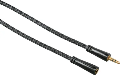 Obrázok produktu pre Hama 00122321, 3.5mm, Samec/Samica, 3.5mm, Samec/Samica, 3 m, Čierna