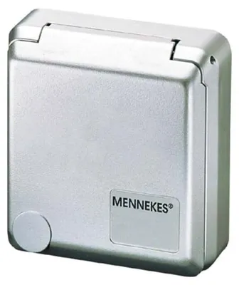 Image de MENNEKES Elektrotechnik GmbH & Co. KG Anbaudose Schuko 4984 16A2P+E 230V (4984)