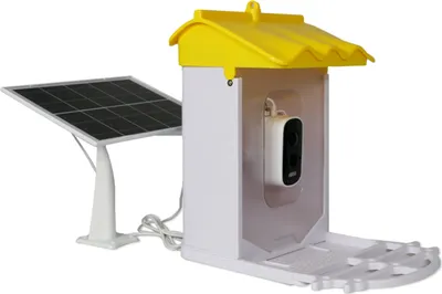 Produktbild von Vogelhaeuschen mit 4MP-Kamera, KI-Erkennung, intelligente Vogelhaeuschenkamera mit solarbetriebener automatischer Aufzeichnung von 2K-Vogelvideos fuer den Aussenbereich