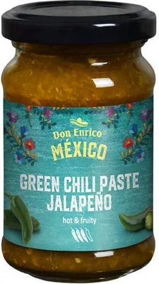 Produktbild von Don Enrico Green Chili Paste Jalapeño hot & fruity 100 G Glas