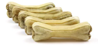Productafbeelding van DOGBOSS 100% natuurlijke kauwbotten voor honden, rundervel met energiebronnen, 5 stuks van 22 cm – maat 210 g (verpakking van 5)