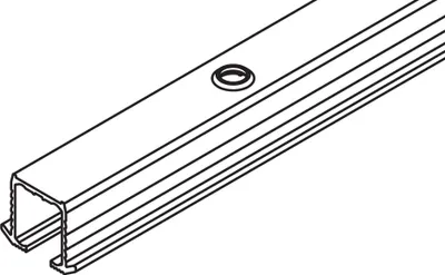 Produktbild von Hawa C: Einfachlaufschiene, Aluminium, gelocht
