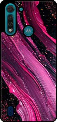Produktbild von Smartphonica Phone Case Fit für Motorola Moto G8 Power Lite mit Marmor-Druck - TPU zurück Abdeckung Fall Marmor-Design - lila rosa