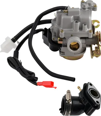 Obrázok produktu pre 19mm karburátor s E-Choke + sacie potrubie pre REX RS 400 450 50cc 60cc GY6