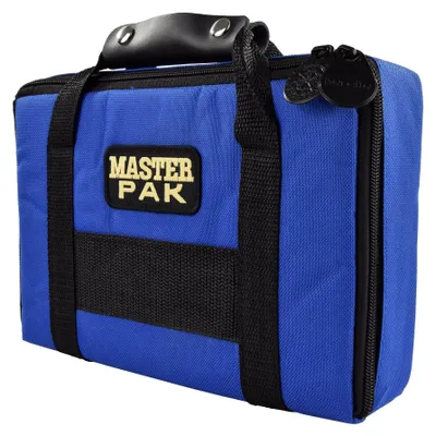 Produktbild von Karella Darttasche MASTER PAK, perfekte Aufbewahrung für bis 3 Set Darts und viel Zubehör, Dartcase, Tasche für Darts, blau