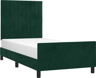 Obrázok produktu pre vidaXL Rám postele bez matraca tmavozelený 90x190 cm zamat