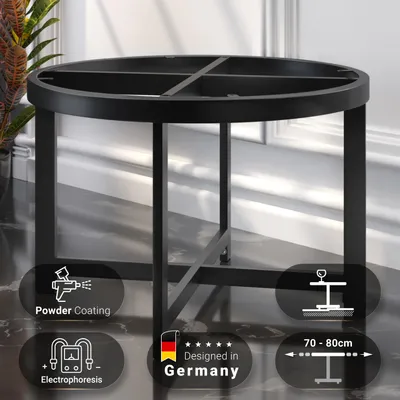 Produktbild von ORLANDO | Bistro Lounge Tischgestell | Ø68,5 x H50 cm | Schwarz | Tischgestell Schwarz, Tischgestell Gastro