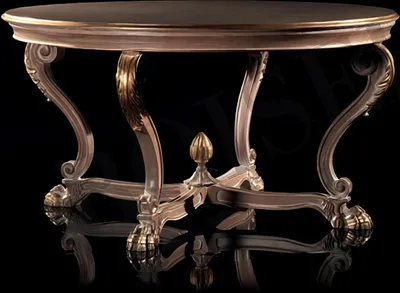 Productafbeelding van Esstisch Runder Wohnzimmer Tische Holz Royal Barock Italienische Möbel Barock
