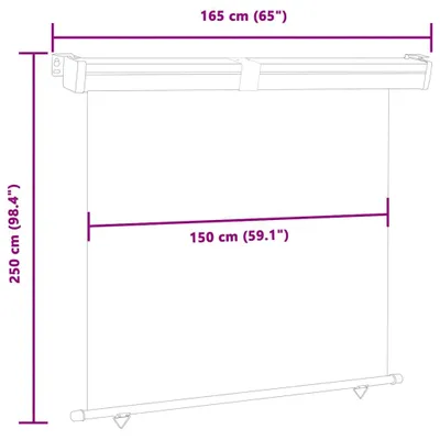 Imagen del producto de vidaXL: Toldos laterales para balcón, 165 x 250 cm, color crema