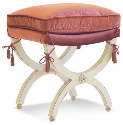 Image de Casa Padrino Tabouret Baroque Luxe Rose / Crème / Or H. 48 cm - Meubles baroques - Italy