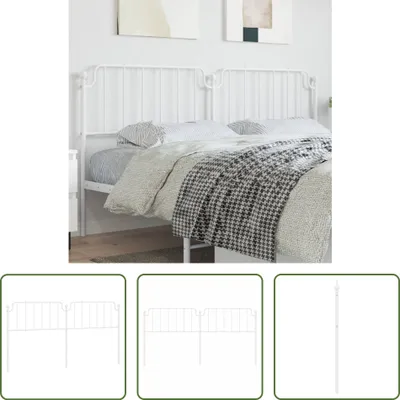 Image de The Living Store Tête de lit en métal blanc 193 cm