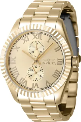 Produktbild von Invicta Specialty 47431 Herrenuhr - Quarzwerk - Edelstahl mit goldenem Zifferblatt - 43 mm