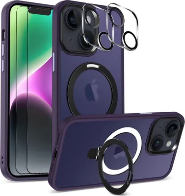 Immagine prodotto di Custodia ibrida con vetro per iPhone 14 Custodia per coperchio protettivo MagSafe